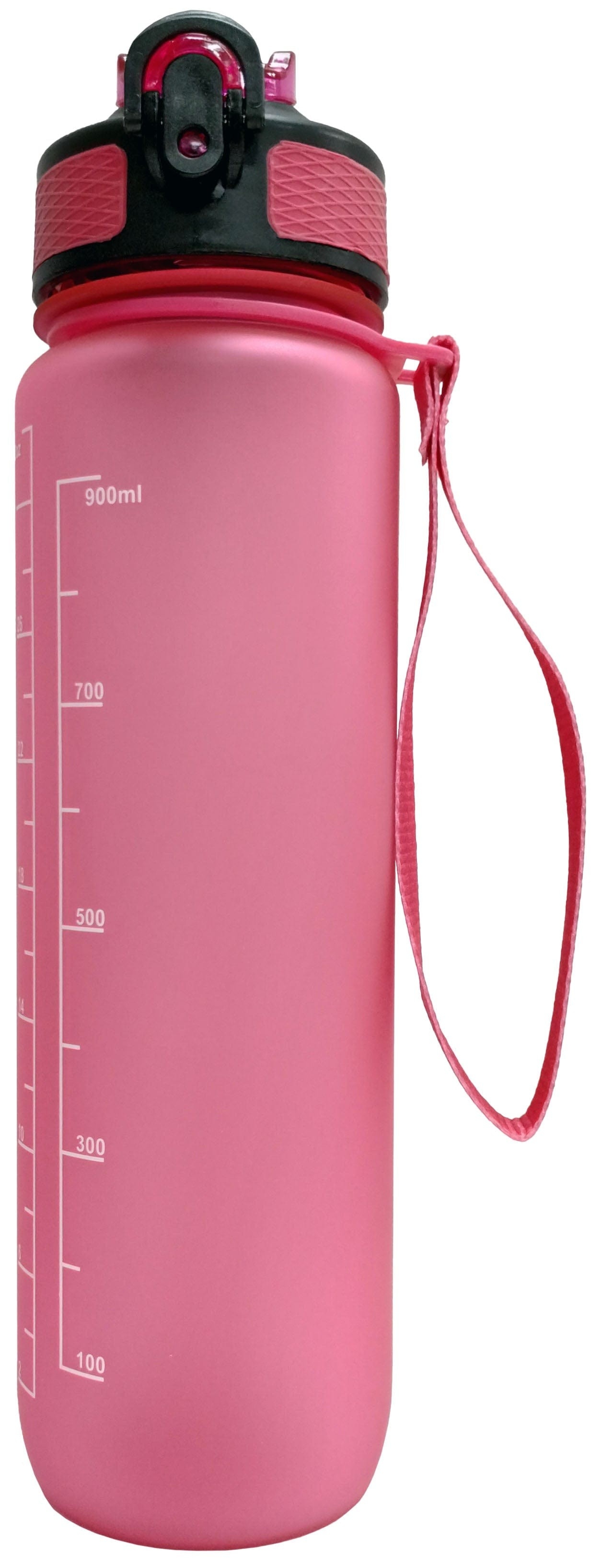 Bouteille d'eau transportable - Feuille en silicone rose pastel main image 0