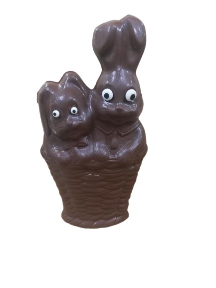 Lapin et bébé dans panier NOIR 175g