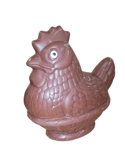 Poule ronde grande crête NOIR 350g
