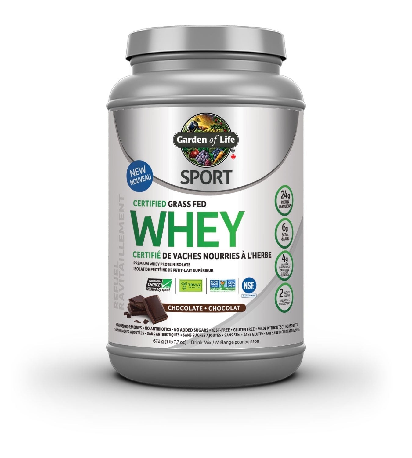 Isolat de protéines de petit-lait au chocolat 660g
